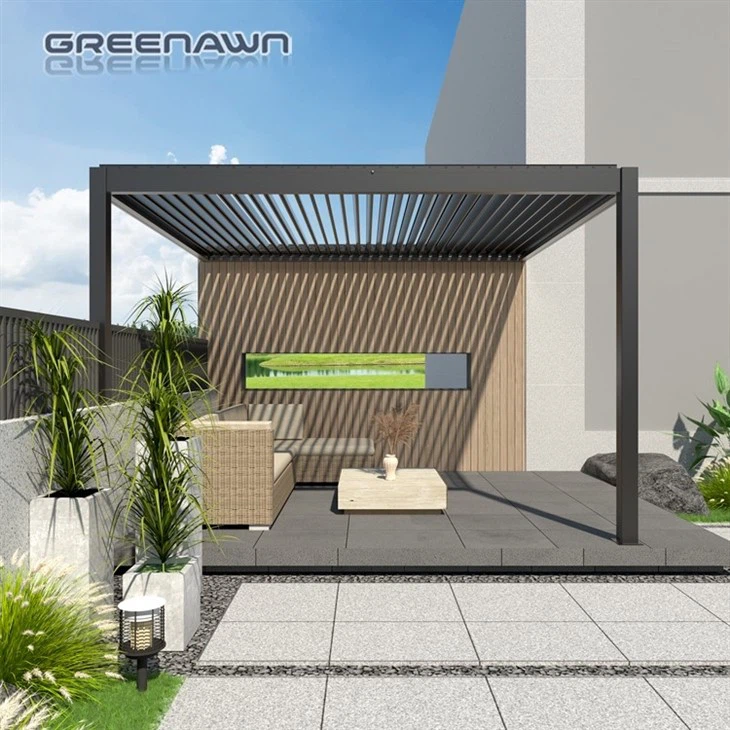 Wall Mounted Pergola With Roof Attached To House